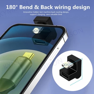 U-shape อะแดปเตอร์ประเภท C ถึงการชาร์จการถ่ายโอนข้อมูล Converter สําหรับ iPhone 13 12 11 Xiaomi Samsung Ipad USB C OTG อะแดปเตอร์