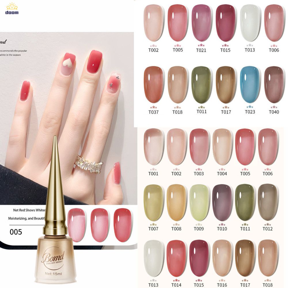 Bomd เจลทาเล็บเจลลี่ เจลยูวี เจลเล็บใหม่ กึ่งถาวร โปร่งแสง 42 สี สีทาเล็บเจล ยาทาเล็บสีนู้ดใส โปร่งแสง ต้องอบ ยาทาเล็บสีนู้ดใส เจลทาเล็บสีชมพูนู้ดใส

 【doom】