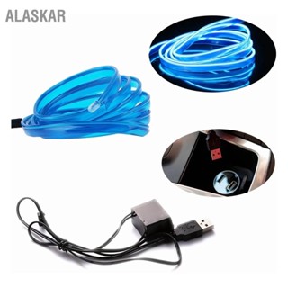 Alaskar แถบไฟนีออน Led 10 ฟุต พร้อมสายเคเบิล Usb สําหรับติดตกแต่งภายในรถยนต์