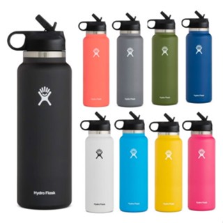 Cod ขวดน้ําสเตนเลส ปากกว้าง Hydro Flask 40 ออนซ์ พร้อมหลอดดูด หลายสี