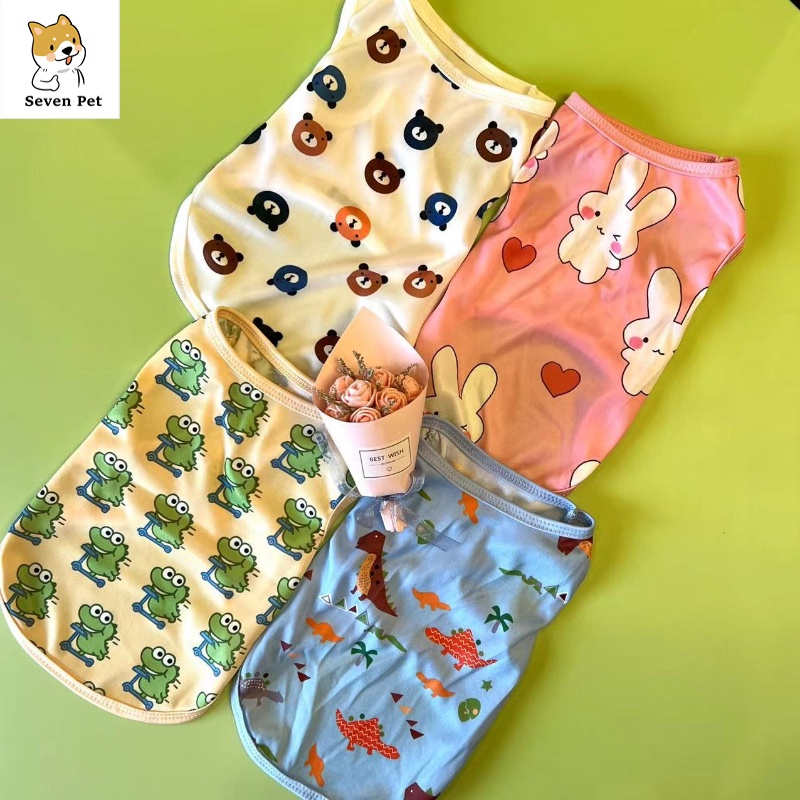 Sevenpet เสื้อแมวน่ารักสัตว์เลี้ยง เสื้อผ้าแมวระบายอากาศได้ เสื้อหมา