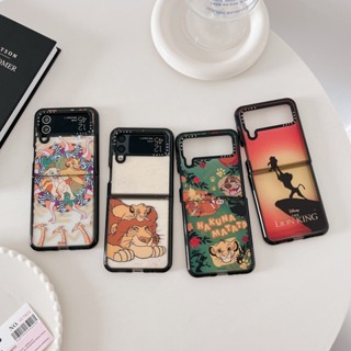 เคสโทรศัพท์มือถือแบบแข็ง ใส ลาย The Lion King Hakuna Matata หรูหรา สําหรับ Samsung Galaxy Z Flip 4 Flip3 5G Z Flip 3 Flip4