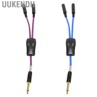 Uukendh Dual Connection Tattoo Cable  6.35mm Audio Plug Tattoo Dual Interface Adapter Flexible High Conductivity Stable Current  for RCA DC  Cord for Tattoo Artist