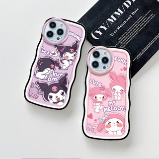 เคสโทรศัพท์มือถือ ซิลิโคนนุ่ม TPU ใส กันรอยเลนส์กล้อง ลายคลื่น Kuromi Molody Comera สําหรับ Infinix Note 30 Smart 7 HOT 12 20 20S 8 9 10 10s 10t 11 11S Play NFC 12i Pro 5 6 Plus | St H152