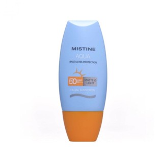 Mistine มิสทิน อะควา เบส อัลตร้า โพรเทคชั่น แมทท์ ไลท์ เฟเชียล ซันสกรีน SPF50 PA++++ 40มล.