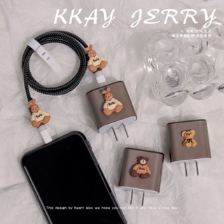 ปลอกป้องกันสายเคเบิล USB ของแท้ น่ารัก สําหรับ Iphone14 13 12 11 Apple Original 20W ชาร์จเร็ว iPad