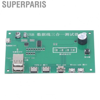 Superparis USB Test Board  3 in 1 Wide Compatibility Easy Operation USB Cable Tester  for Mini USB