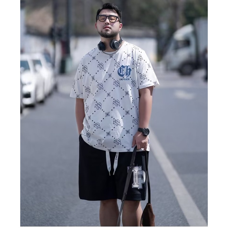 เสื้อยืดแขนสั้นลําลอง คอกลม ทรงหลวม ขนาดใหญ่ แฟชั่นเกาหลี สําหรับผู้ชาย ไซซ์ M - 8XL - รูปที่ 7