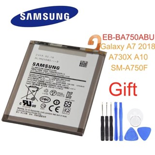 SAMSUNG EB-BA750ABUแบตเตอรี่สำหรับSAMSUNG Galaxy A7 2018 รุ่นA730x A750 SM-A730x A10 SM-A750F + เครื่องมือ 3400mAh