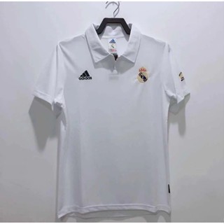 เสื้อกีฬาแขนสั้น ลายทีมชาติฟุตบอล Real Madrid 2002 2003 Real Madrid ทีมเหย้า เยือน สไตล์วินเทจ แห้งเร็ว ไซซ์ S-XXL สําหรับผู้ชาย