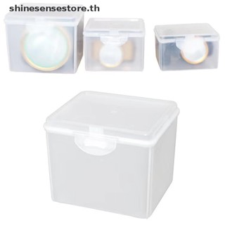 Shine กล่องพลาสติกใส แบบตั้งโต๊ะ มีไฟหน้า LED สําหรับเก็บของ