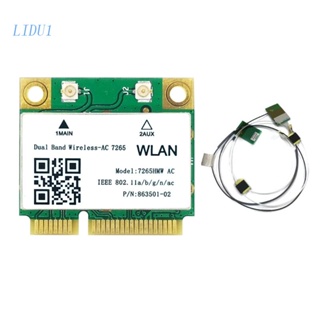 Lidu1 การ์ด Wifi ไร้สาย PCI-E 1200Mbps Dual Band 2.4G+5G บลูทูธ 4.2 สําหรับ AC7265 7260HMW