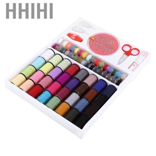 Hhihi Sewing Kit Scissors Thimble Thread Color Sewing Machine Line (64 Rolls) Scissors  Ruler with  Combination Set