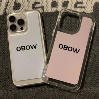 Obow เคสโทรศัพท์มือถือแบบใส กันกระแทก สีเหลือง สําหรับ iphone 14 11 13 12 X XS Pro Max xr Mini xr 7 8 Samsung Galaxy S23 S22 ultra plus