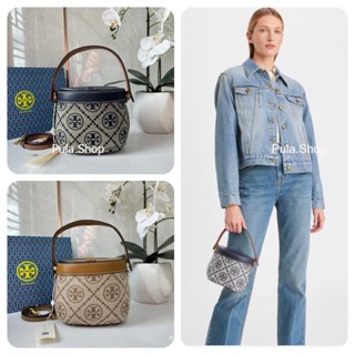 กระเป๋าถือทรงกลม TORY BURCH MINI T MONOGRAM CANTEEN BAG 005