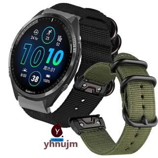 สายนาฬิกาข้อมือไนล่อน สําหรับ Garmin Forerunner 965 Smart Watch Band Sports Bracelet สายรัดข้อมือฟิล์มกันรอยหน้าจอ