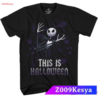 VYF  Z009Kesya เสื้อยืดสีพื้น Disney Nightmare Before Christmas Jack This Is Halloween T-Shirt discount Halloween วันฮาโ