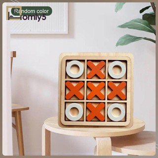 [Homyl5] เกมกระดานไม้ปริศนา TAC Toe Game สําหรับเด็ก ครอบครัว