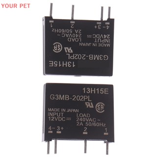 Your ใหม่ โมดูลรีเลย์โซลิดสเตท PET 12V 24V G3MB-202P DC-AC PCB SSR 1 2 ชิ้น