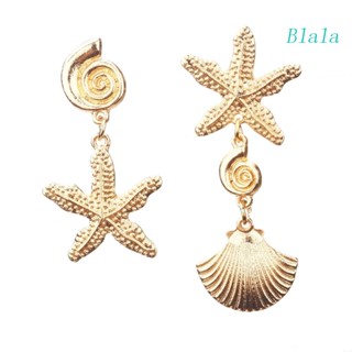 Blala Boho Conch for Shell Earring Seashell Eardrop ผู้หญิง จี้ห้อย ต่างหู เครื่องประดับ