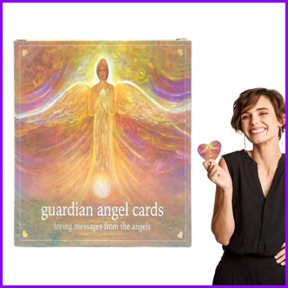 การ์ดรูปหัวใจ Guardian Angel Cards Oracles Fate Game ภาษาอังกฤษ 46 ชิ้น