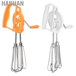 Hanhan Hand Crank Egg Beater Stainless Steel Manual Egg  Mixer Tools Kitchen Utensils Whisk Mixer Kitchen Cooking Tool