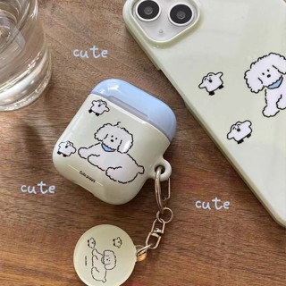 เคสหูฟังบลูทูธ แบบนิ่ม ลายลูกสุนัขน่ารัก สําหรับ Airpods 1 2 3 3pro