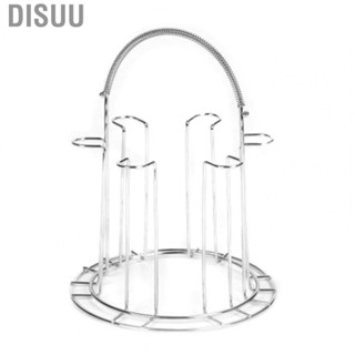 Disuu Glass Cup Holder  Rugged Household Draining Cup Storage Rack Wear Proof Stainless Steel  for Vacation