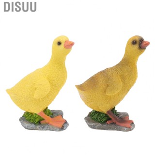 Disuu Garden Duck Statue  Gift Cute Nice Viewing Resin Duck Lawn Figurine Sculpture Art Non Foaming  for Yard