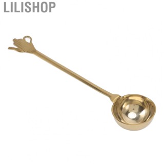 Lilishop Stainless Steel Coffee Measuring Scoop Gold Long Handle Measuring Tablespoon for Coffee