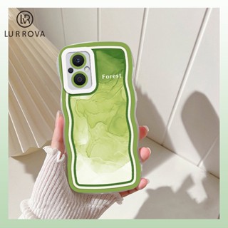 เคส OPPO A78 5G A17 A57 2022 4G A77 5G A77S A55 A17K A16 A15 A54 A12 A3S A5 A7 A5S A15S A31 A53 A9 2020 A96 A76 เคสโทรศัพท์ซิลิโคนไล่ระดับสีเขียวขั้นสูงสไตล์วรรณกรรม