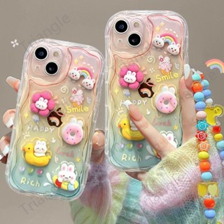 เคสป้องกันโทรศัพท์มือถือ แบบนิ่ม ลายกระต่ายน่ารัก สามมิติ สําหรับ Apple Iphone 14pro max 13 12 11 14 13pro xsmax 12 11 XR 6sp