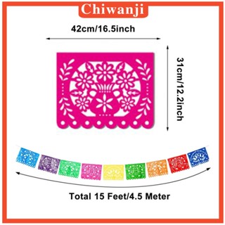 [Chiwanji] ธงแบนเนอร์ธีมเม็กซิกัน สําหรับตกแต่งปาร์ตี้