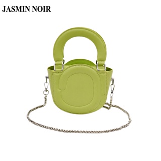 Jasmin NOIR กระเป๋าถือ กระเป๋าสะพายไหล่ สะพายข้าง หนัง PU ทรงกลม ขนาดเล็ก คุณภาพสูง สําหรับสตรี