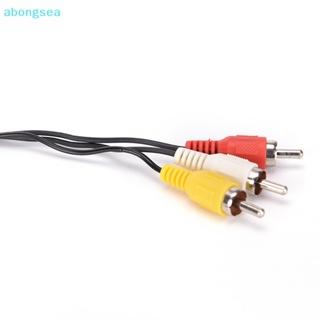 Abongsea 3 RCA Male to 3 RCA Male ปลั๊กสายเคเบิ้ลเสียงวิดีโอ AV 1 เมตร