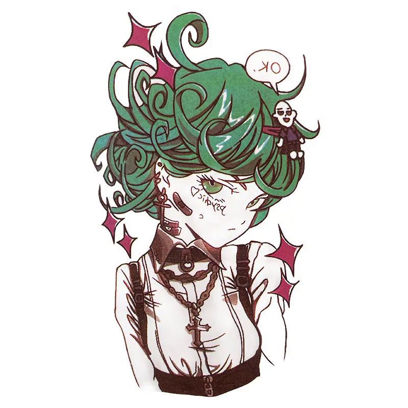 สติกเกอร์รอยสัก กันน้ํา กันเหงื่อ ลายการ์ตูนดอกไม้น่ารัก สไตล์ยุโรป อเมริกัน โลลิต้า สําหรับผู้หญิง - รูปที่ 7