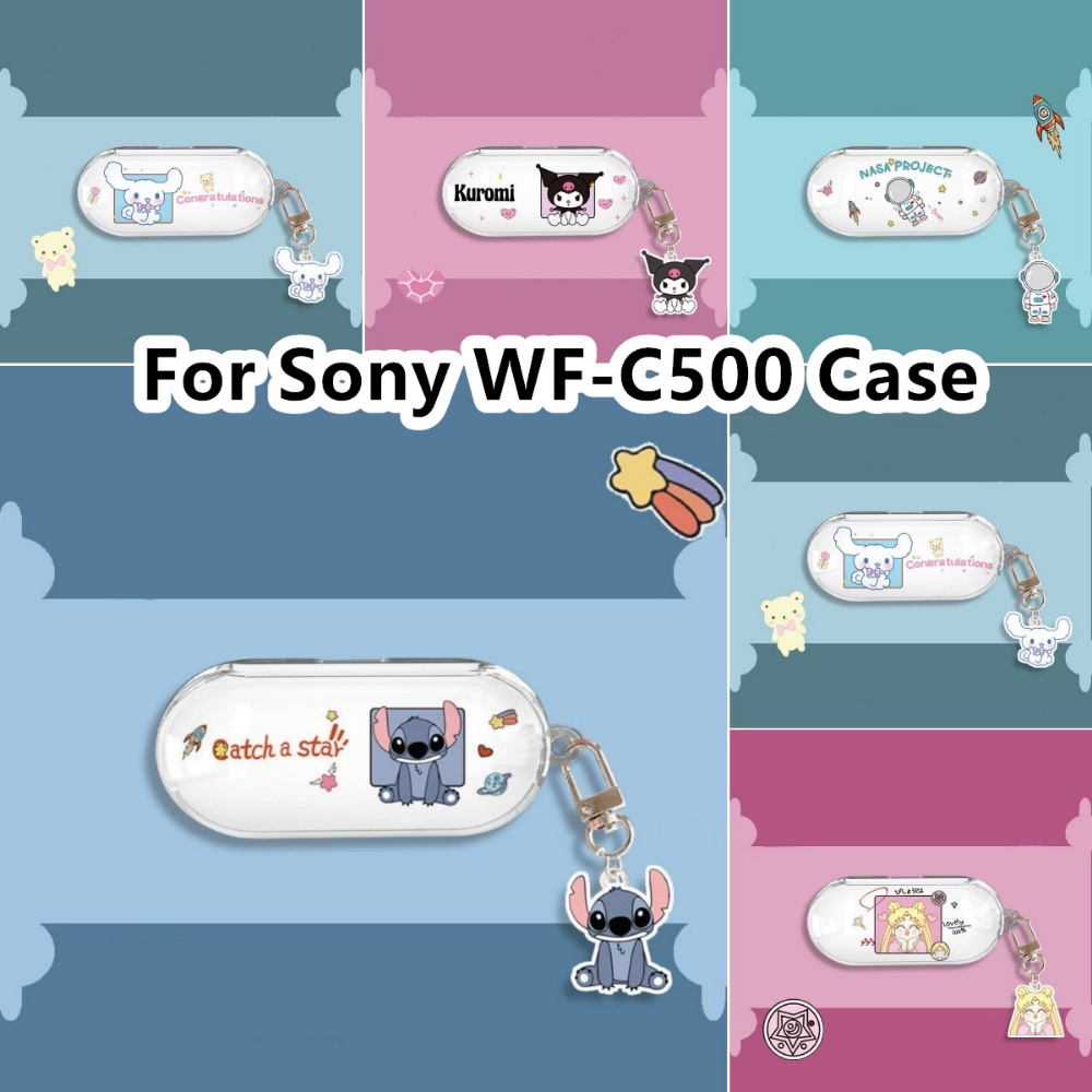 พร้อมส่ง! เคสหูฟัง แบบนิ่ม ลายการ์ตูน สไตล์ฤดูร้อน สําหรับ Sony WF-C500 WF-C500