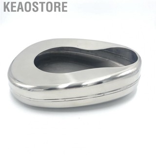 Keaostore Stainless Steel Bed Pans Corrosion Resistant Ergonomic Portable Bed Pans for Adults Elderly