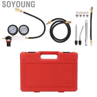 Soyoung Cylinder Pressure Tester  0‑100 PSI Cylinder Leak Down Tester Dual Gauge  for Gasoline Engine