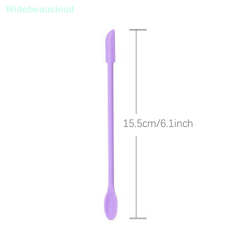 Widebeaucloud ไม้พายซิลิโคน Jar Scraper Scoop Tip ช้อนเครื่องสําอางสองหัวยาว ราคา ถูกที่สุด ดีลบีเคเค แกลเลอรีภาพที่ 9