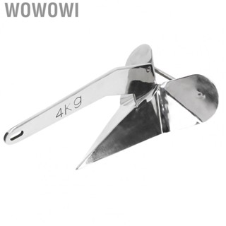 Wowowi Triangle Plow Anchor  Delta Style Boat Anchor Strong Tensile Strength Fast Settling Highly Polished Heavy Duty  for Boat Mooring On The Beach