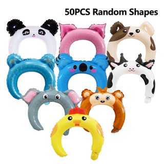 50pcs Animal Headbands Birthday Thick Panda Costume Elephant Summer Pool Inflatable Jungle Brightly Coloured