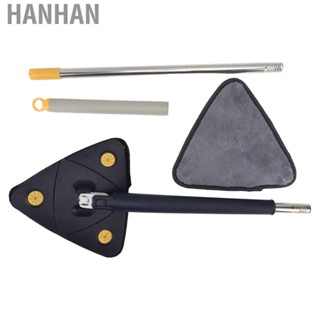 Hanhan Extendable Triangle Mop Triangle Mop 360 Degree Adjustable with Mop Cloth for Toilet Slots