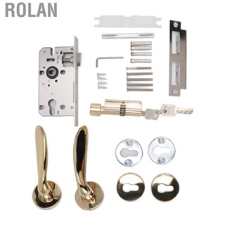 Rolan Split Door Handle Lock Metallic  Indoor Door Lock Gold for Bedroom