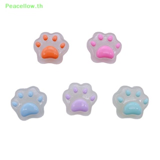 Peacellow ตุ๊กตาฟิกเกอร์เรซิ่น รูปอุ้งเท้าแมว เรืองแสง ขนาดเล็ก ของขวัญ สําหรับตกแต่งสวน รถยนต์ บ้าน 2 ชิ้น