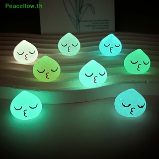 Peacellow แดชบอร์ดเรซิ่น รูปหยดน้ํา เรืองแสง ขนาดเล็ก สร้างสรรค์ สําหรับตกแต่งบ้าน สวน รถยนต์ 5 ชิ้น