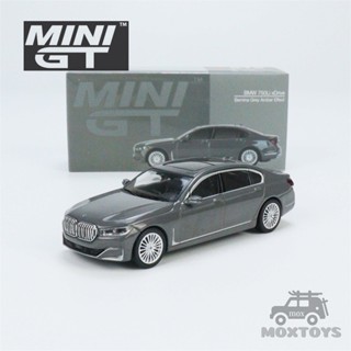 โมเดลรถยนต์ MINI GT 1:64 750Li xDrive Bernina Grey Amber Effect LHD Diecast ของเล่นสําหรับเด็ก