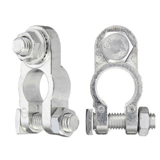 ⚡READYSTOCK⚡Zinc Alloy Positive&amp;Negative Connector 2Pcs Clip Kit Pole Battery Terminal Clamp