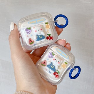 เคสหูฟังบลูทูธ ลายผลไม้ แตงโม หมีน่ารัก สําหรับ AirPods Pro AirPod 2 3 Pro2