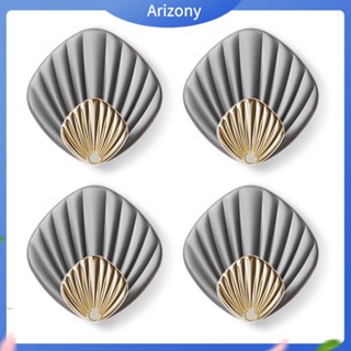 Arizony|  ตะขอแขวนติดผนัง กันลื่น ติดตั้งง่าย สําหรับห้องครัว 4 ชิ้น ต่อชุด